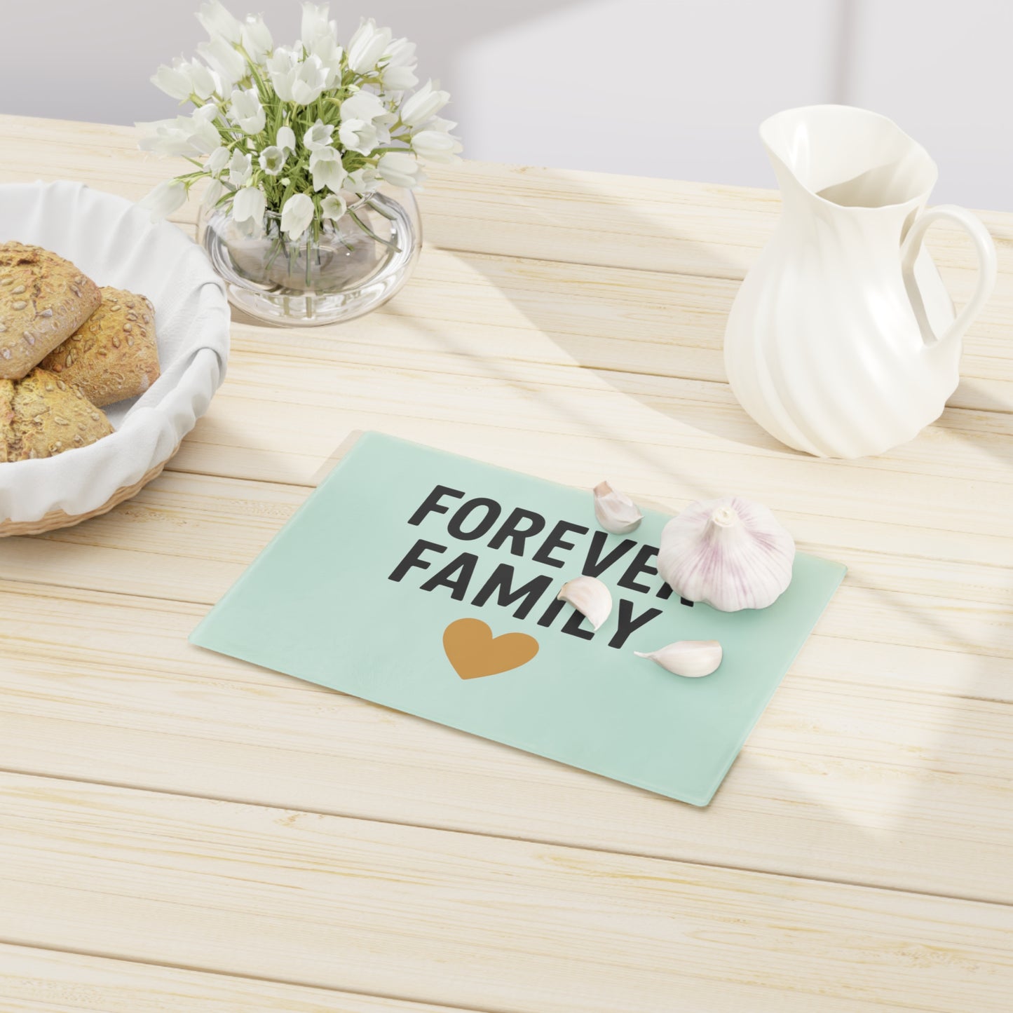 Forever Family Cutting Board - Heartwarming Kitchen Decor for Family Gatherings