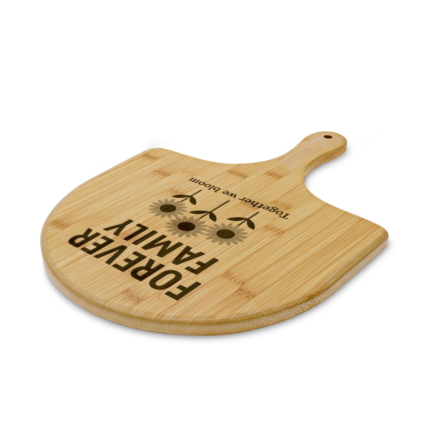 Engraved Bamboo Pizza Board - Forever Family