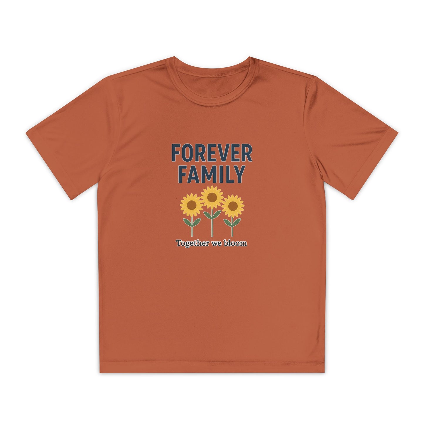 Forever Family Youth Tee — “Together We Bloom” Sunflower Kids T‑Shirt