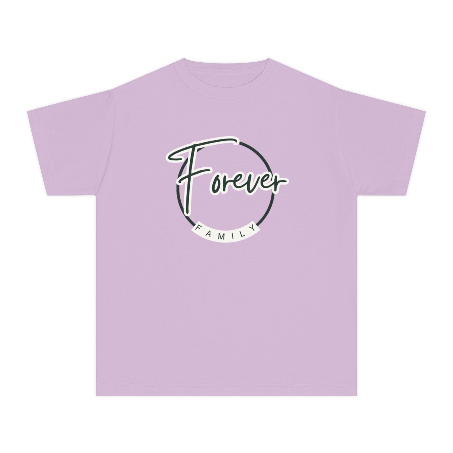 Forever Family Youth Tee — "Forever" Circle Graphic Kids T-Shirt