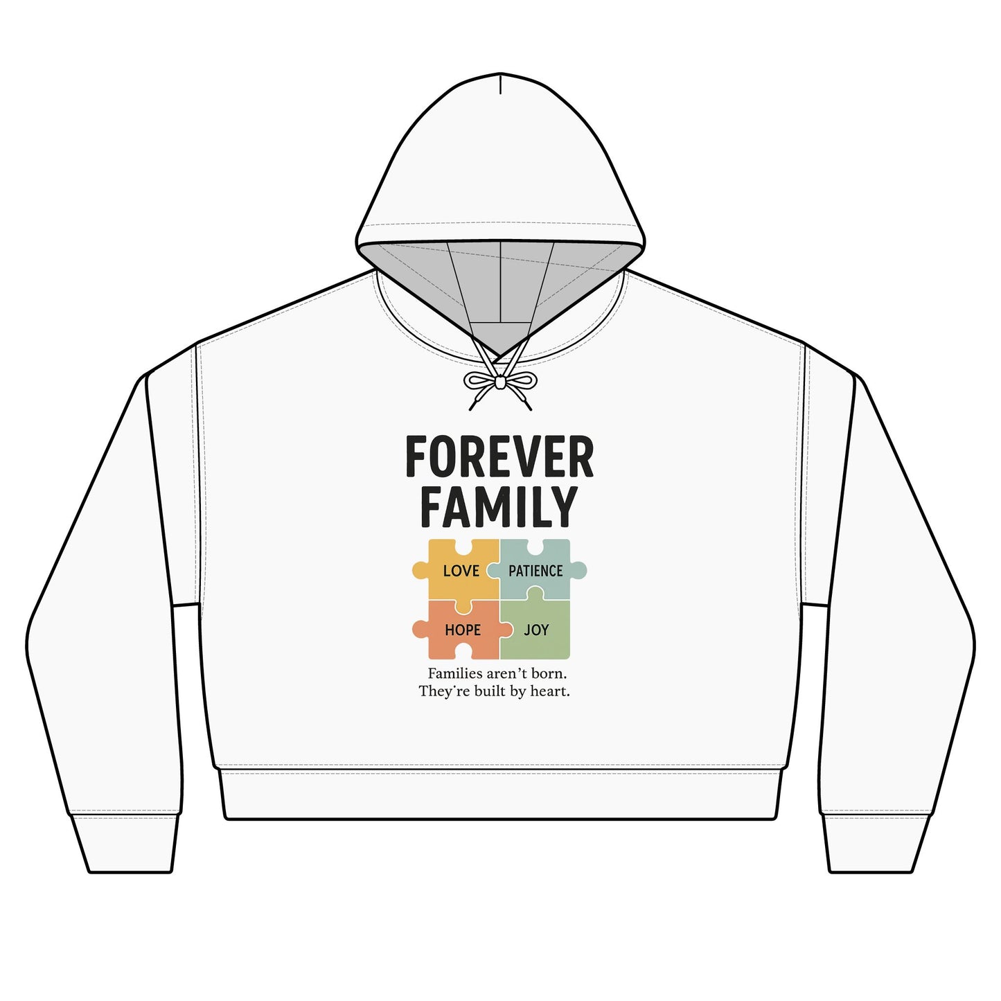 Forever Family Hoodie — Puzzle Piece Women's Organic Hoodie