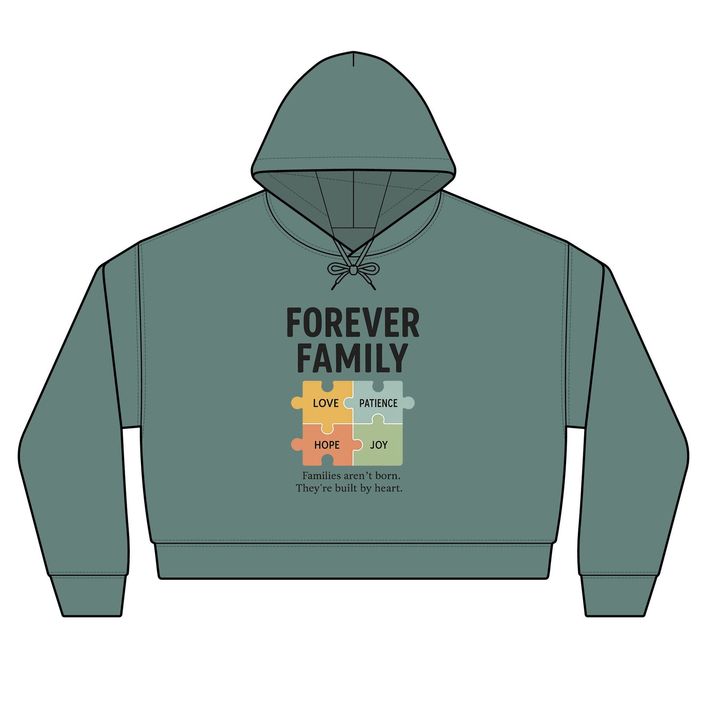 Forever Family Hoodie — Puzzle Piece Women's Organic Hoodie