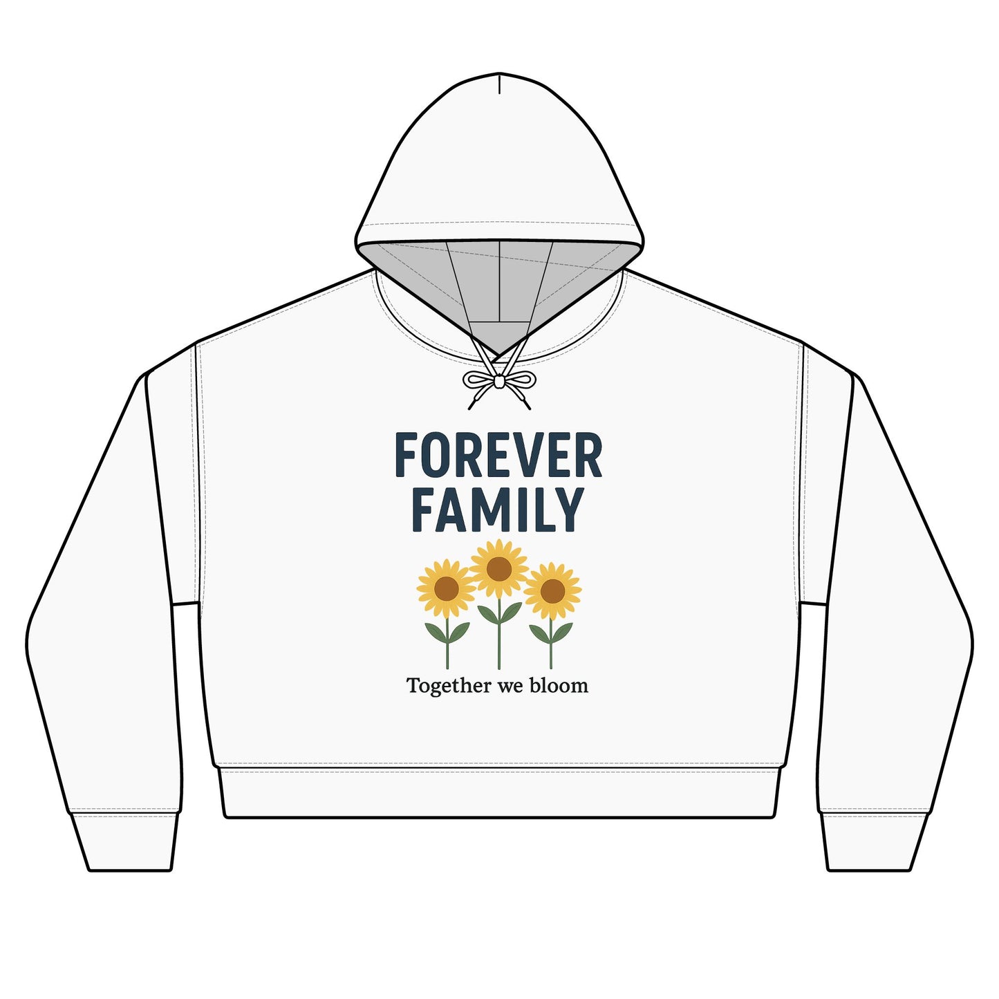 Forever Family Hoodie — Sunflower “Together We Bloom” Women’s Organic Pullover