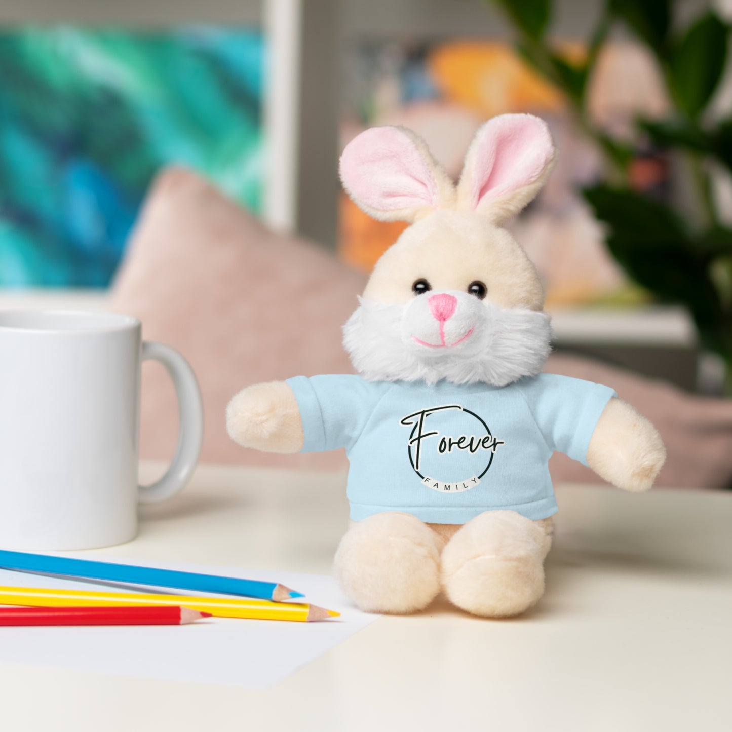 Forever Family Plush Bear with T‑Shirt