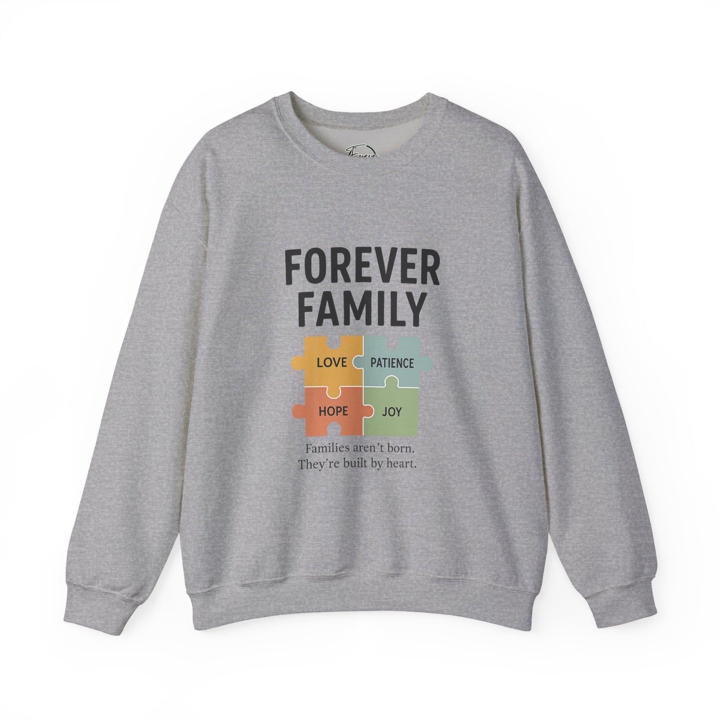 Family Love Crewneck Sweatshirt | Forever Family Puzzle Design