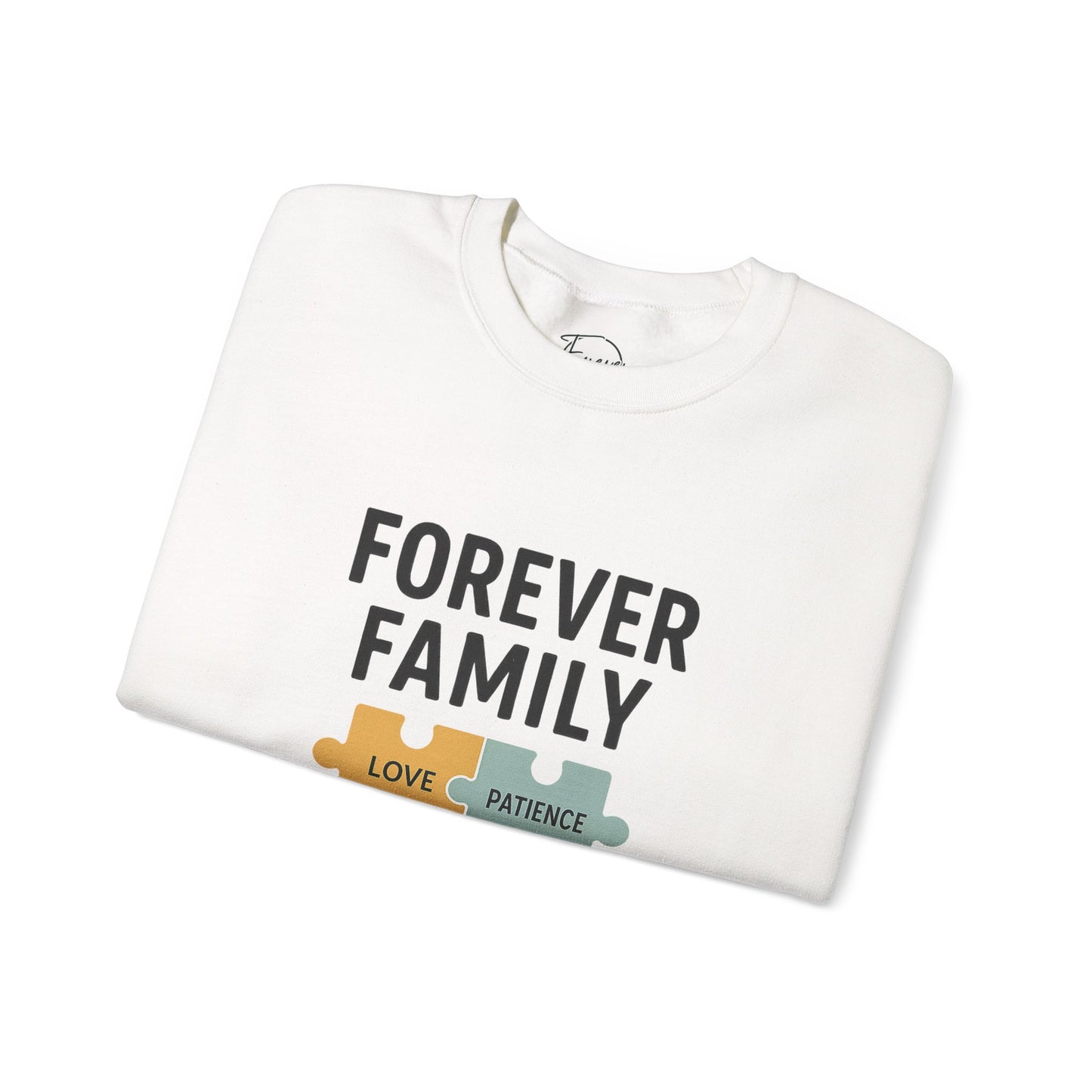 Family Love Crewneck Sweatshirt | Forever Family Puzzle Design