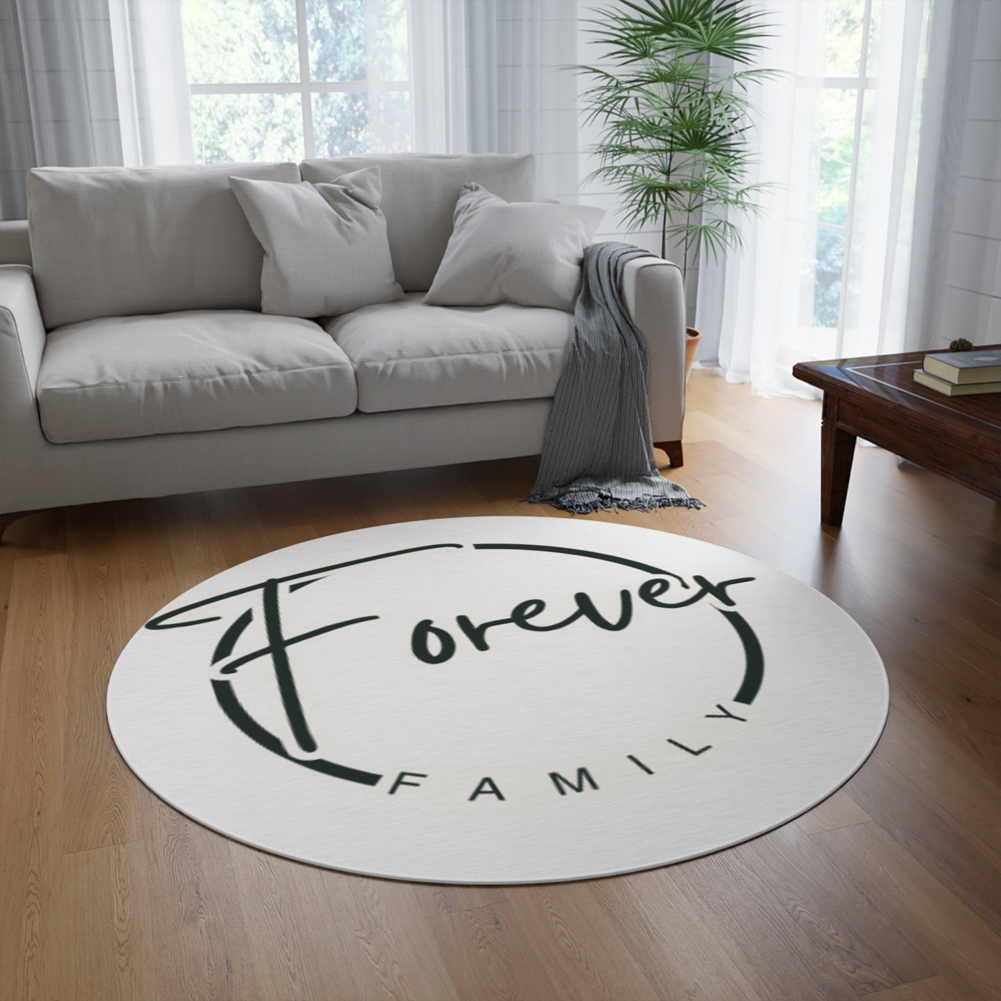 Forever Family Round Rug