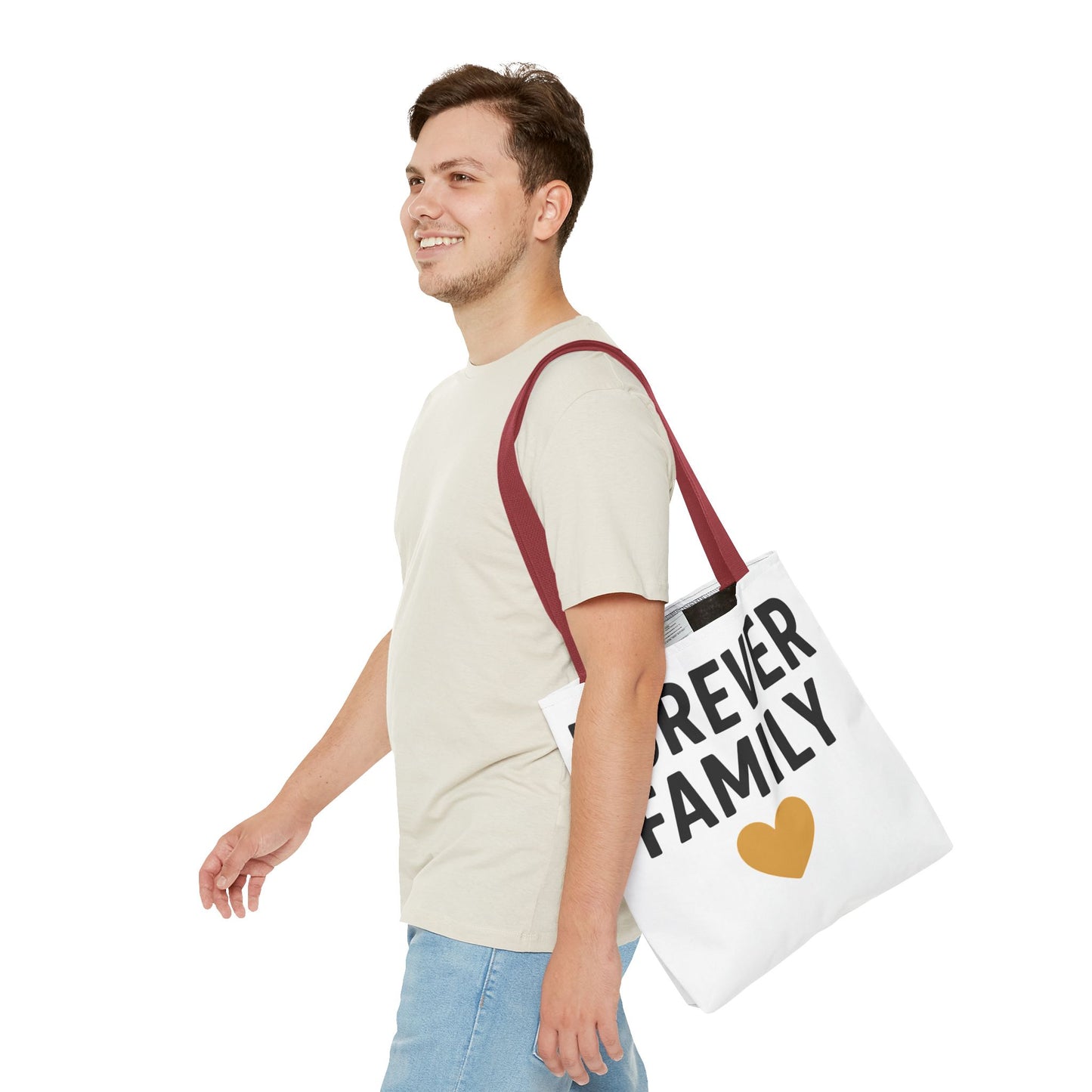 Forever Family Heart Tote Bag — Love Canvas Tote