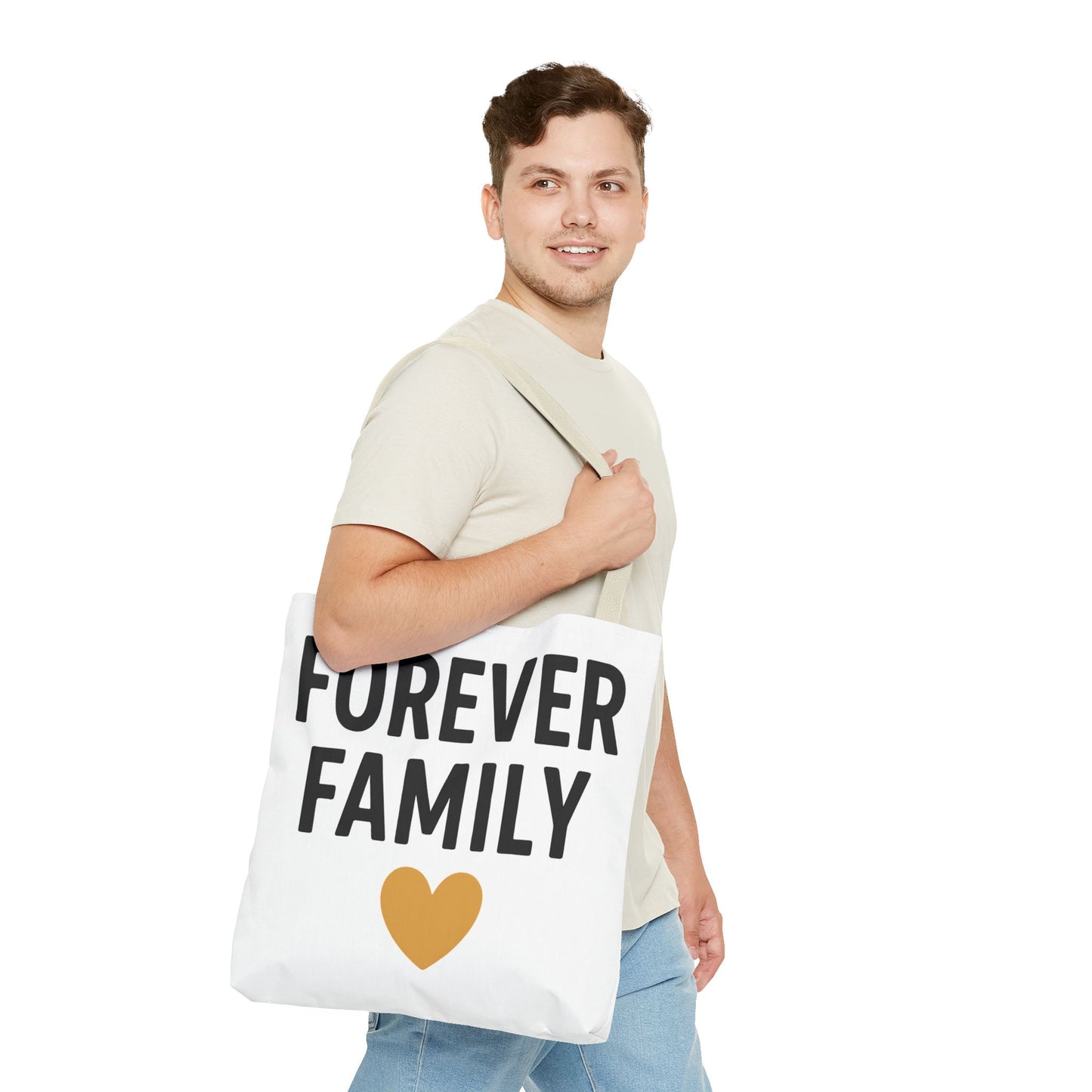 Forever Family Heart Tote Bag — Love Canvas Tote