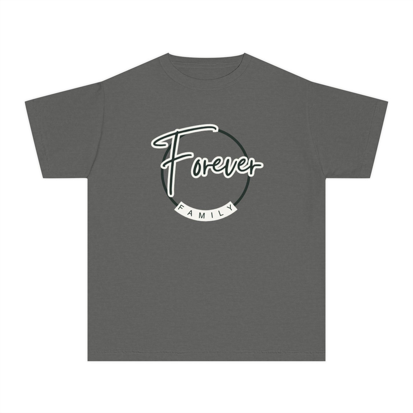 Forever Family Youth Tee — "Forever" Circle Graphic Kids T-Shirt