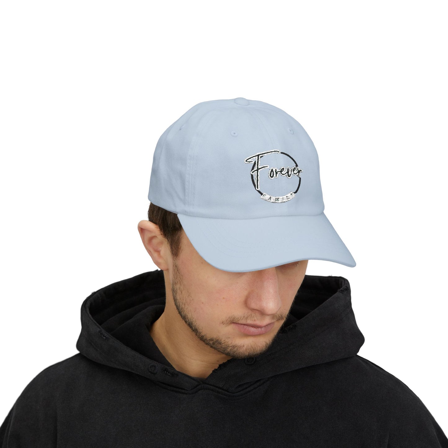 Embordered Cap - "Forever Family" Minimal Script Baseball Hat