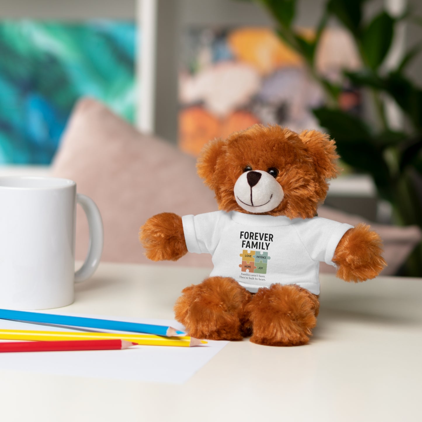 "Forever Family" Plush Bear with Tee