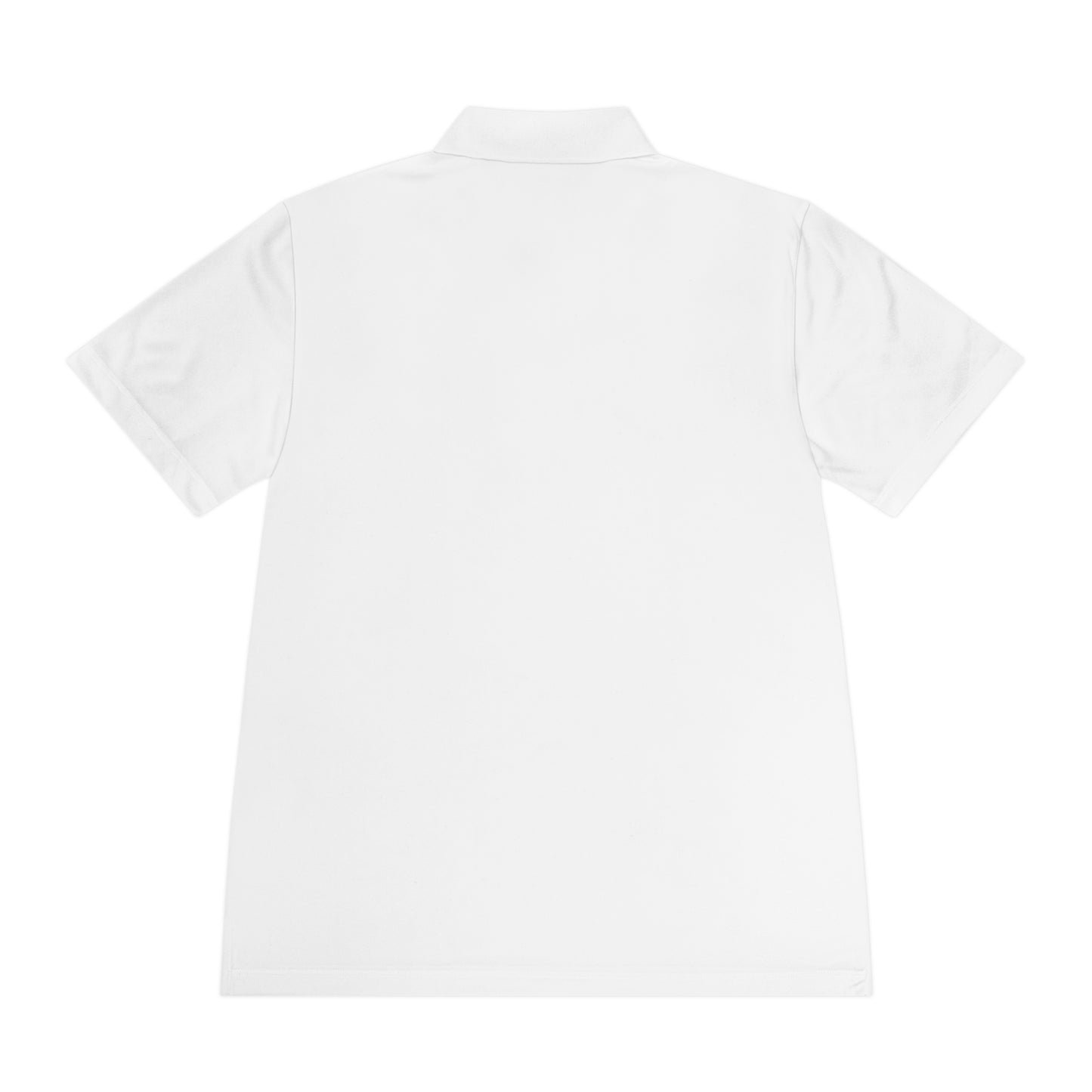 Men's White Sport Polo Shirt — Minimal 'Force' Logo Athletic Golf Polo