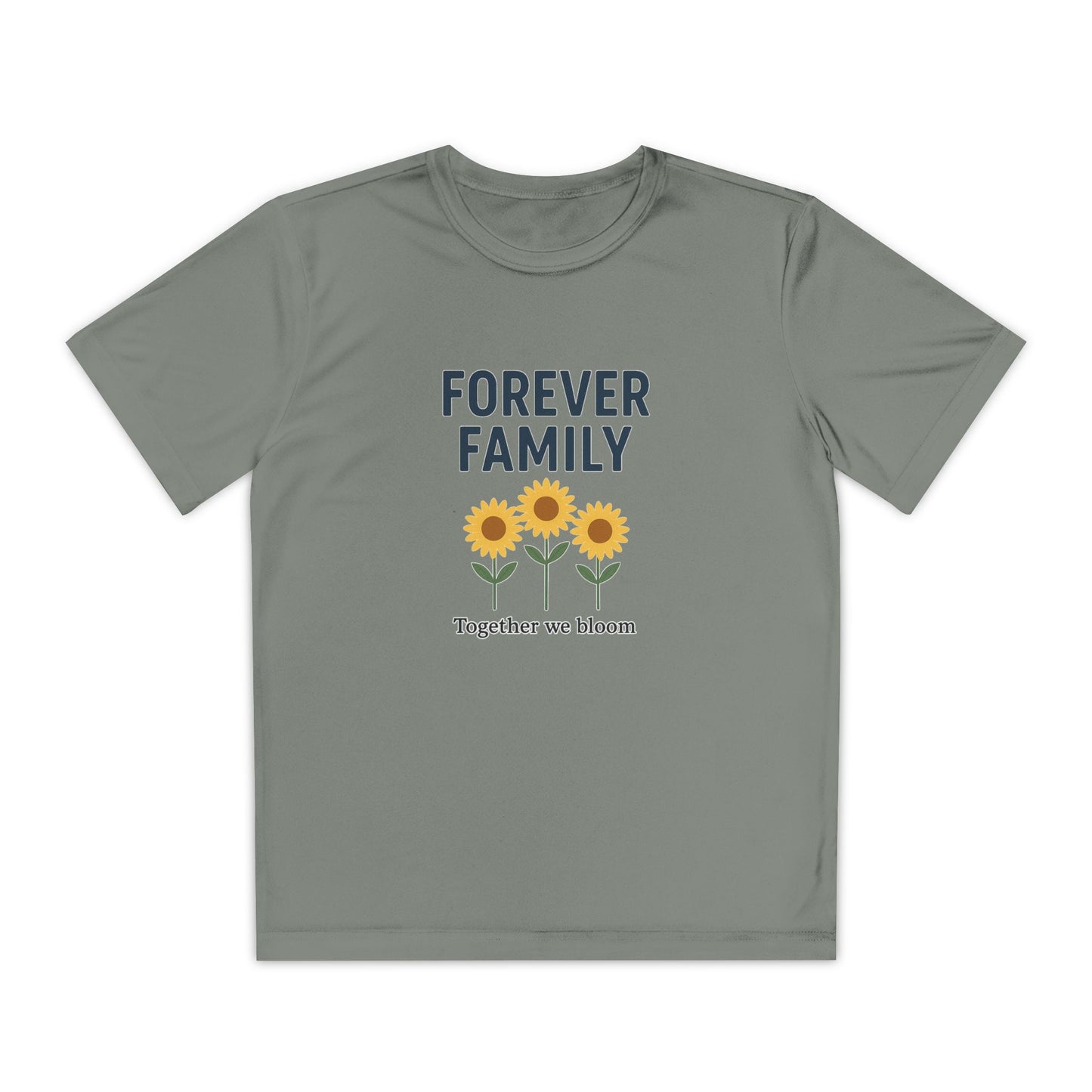 Forever Family Youth Tee — “Together We Bloom” Sunflower Kids T‑Shirt