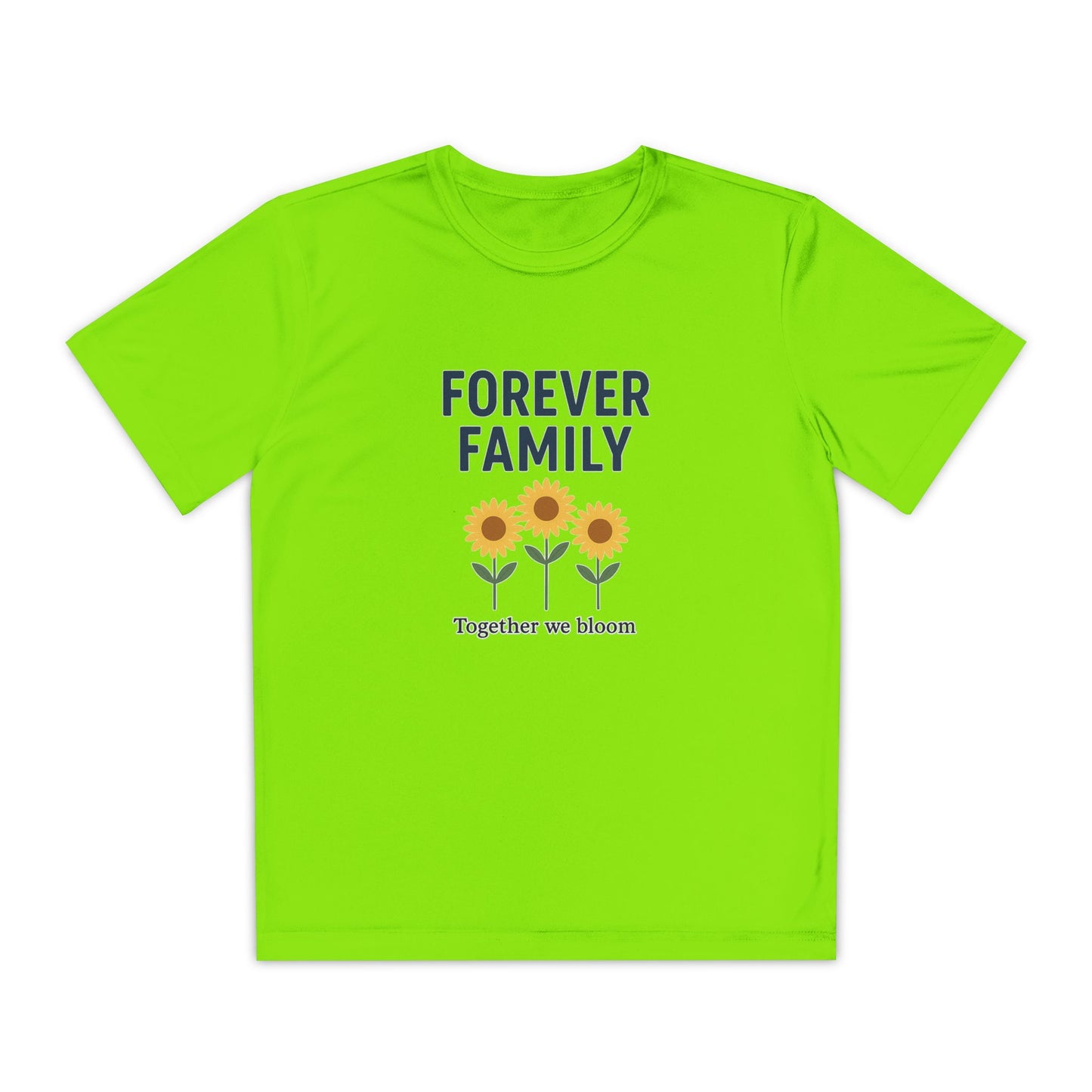 Forever Family Youth Tee — “Together We Bloom” Sunflower Kids T‑Shirt