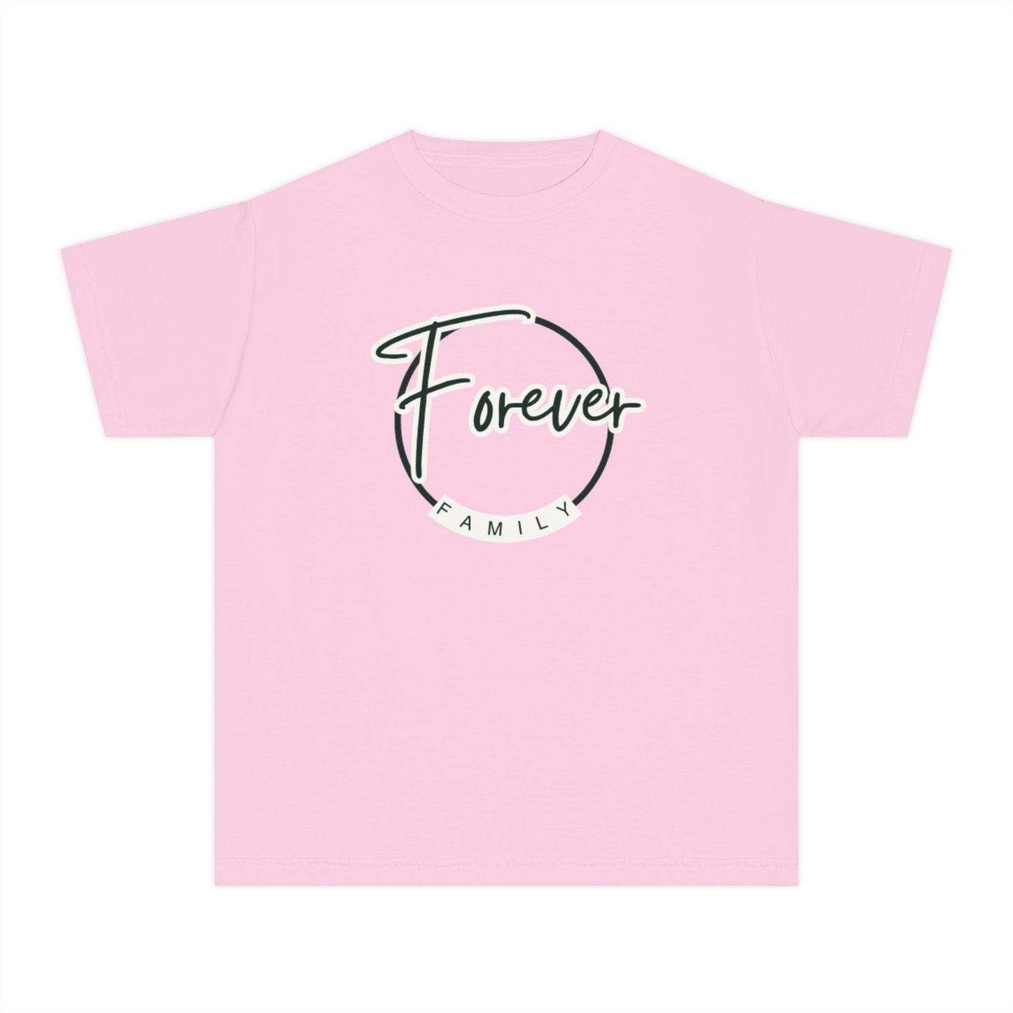 Forever Family Youth Tee — "Forever" Circle Graphic Kids T-Shirt