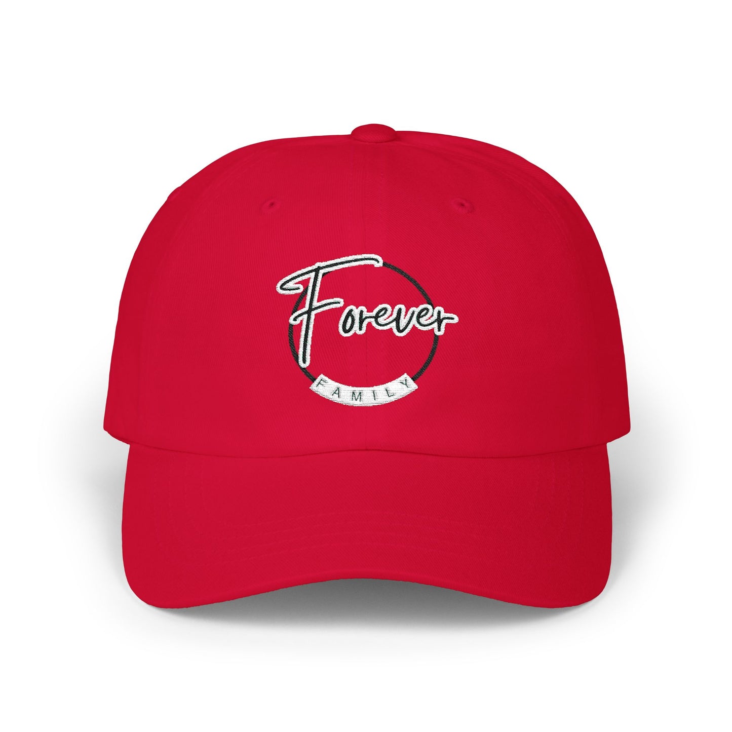Embordered Cap - "Forever Family" Minimal Script Baseball Hat