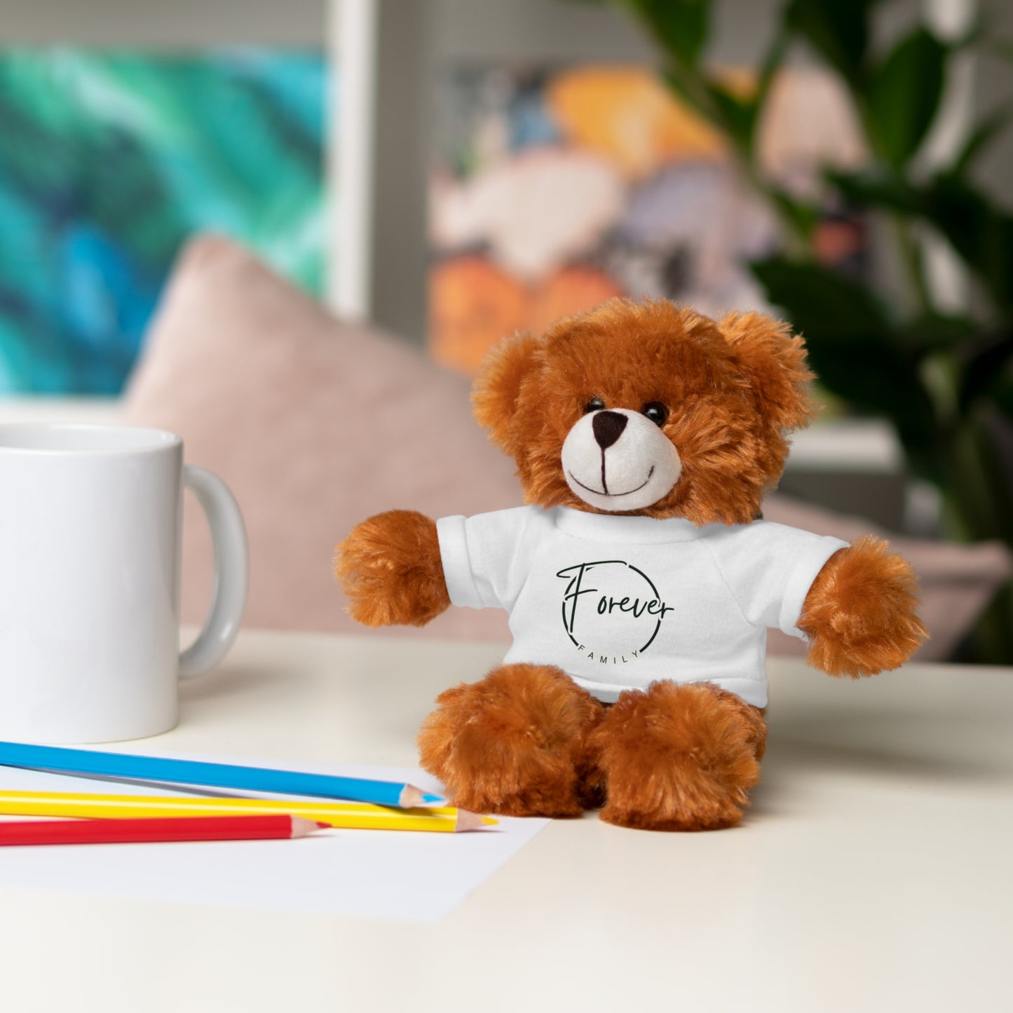 Forever Family Plush Bear with T‑Shirt