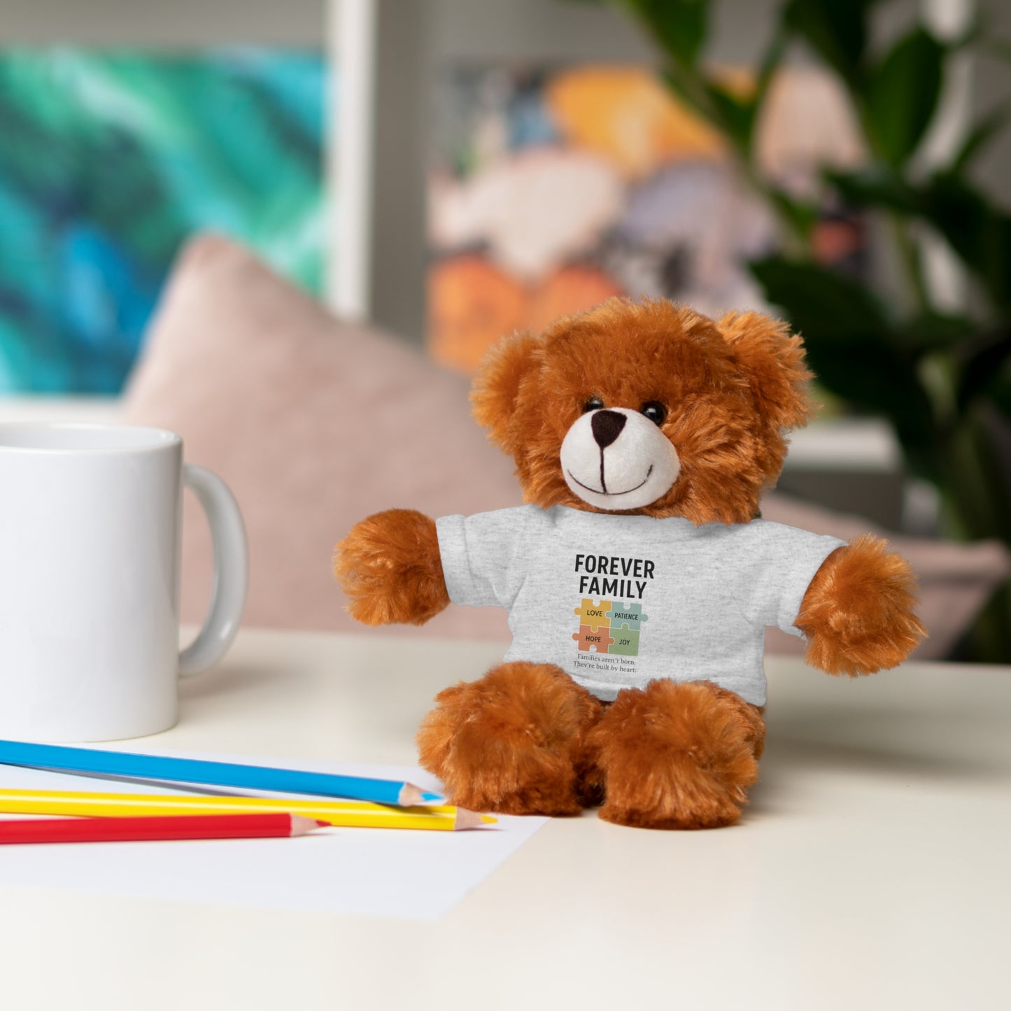 "Forever Family" Plush Bear with Tee