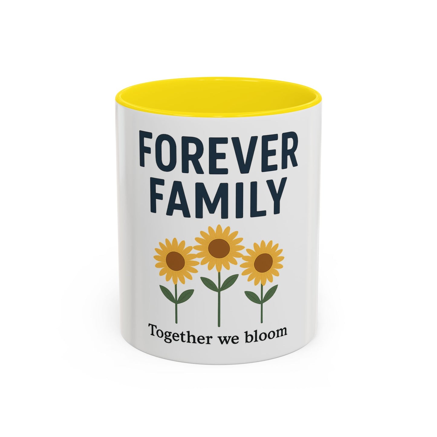 Forever Family Sunflower Coffee Mug – "Together We Bloom"
