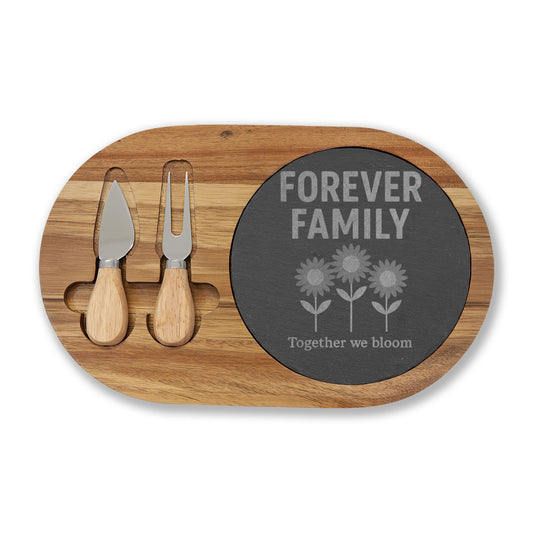 Engraved Charcuterie Board with Family Quote