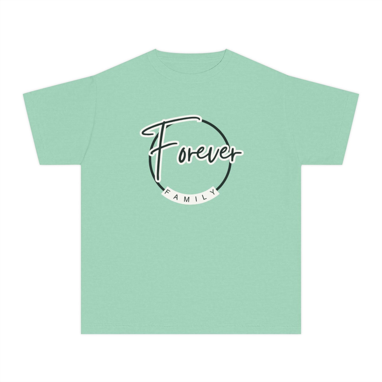Forever Family Youth Tee — "Forever" Circle Graphic Kids T-Shirt