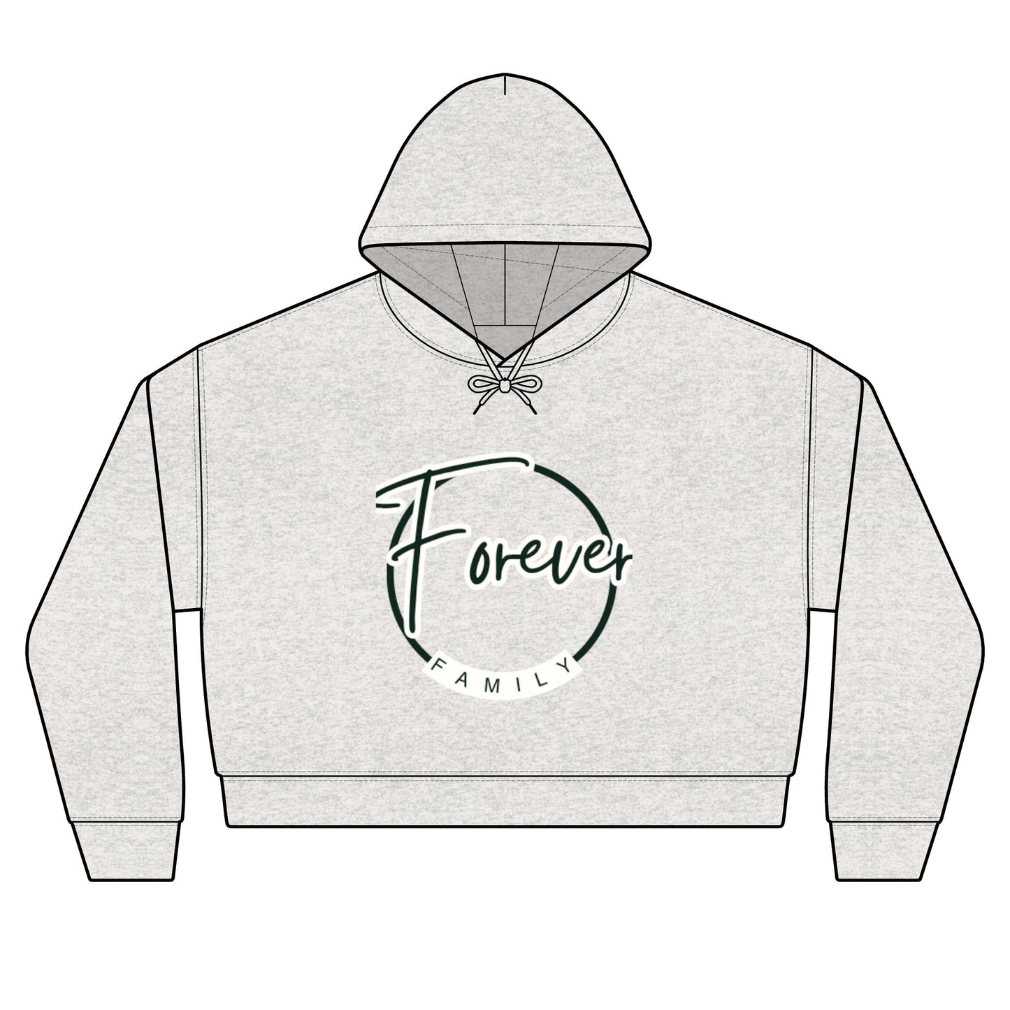 Forever Family Women's Organic Hoodie — Cozy Cropped Pullover