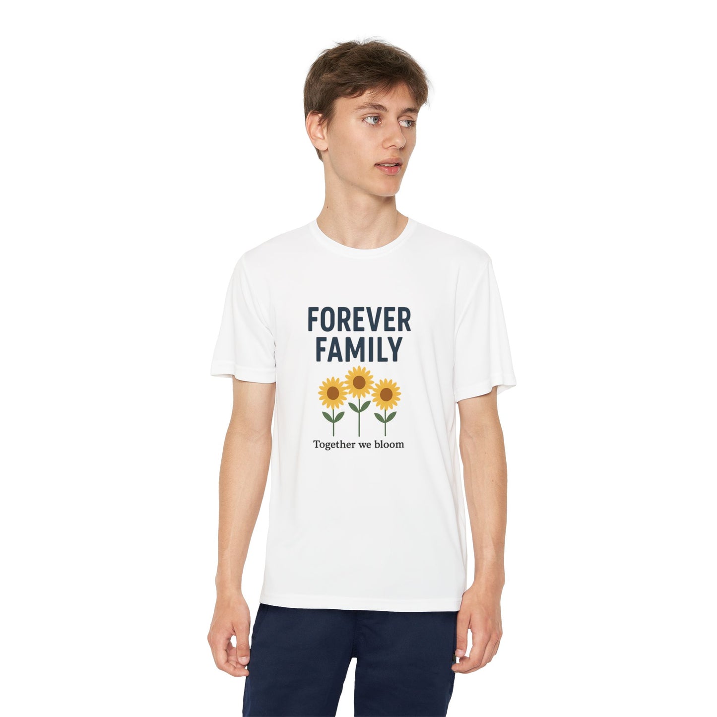 Forever Family Youth Tee — “Together We Bloom” Sunflower Kids T‑Shirt
