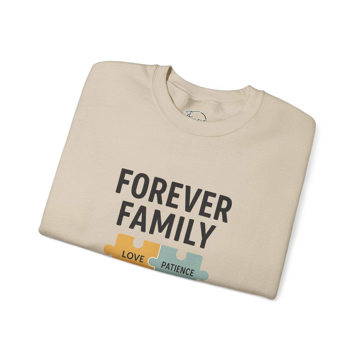 Family Love Crewneck Sweatshirt | Forever Family Puzzle Design