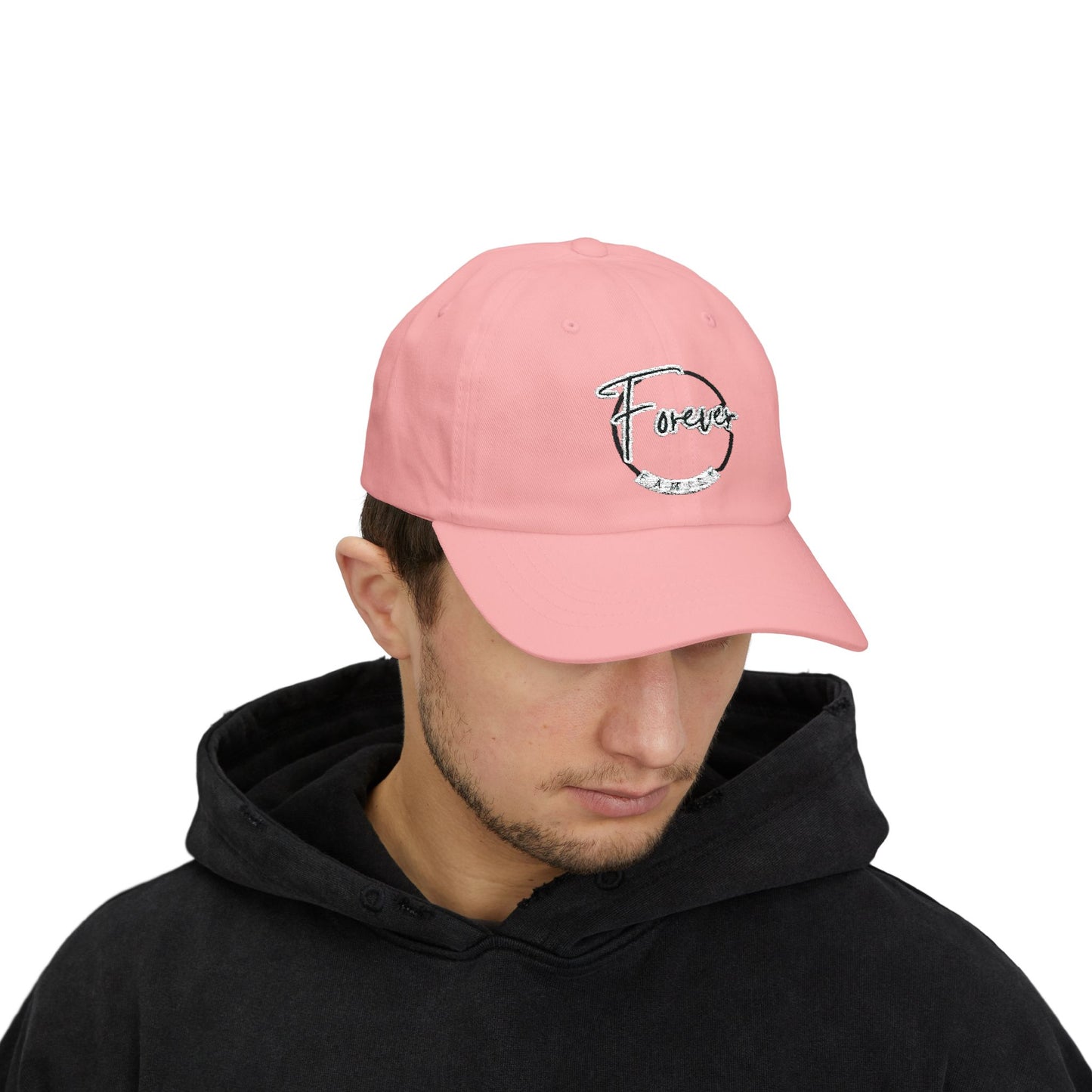 Embordered Cap - "Forever Family" Minimal Script Baseball Hat