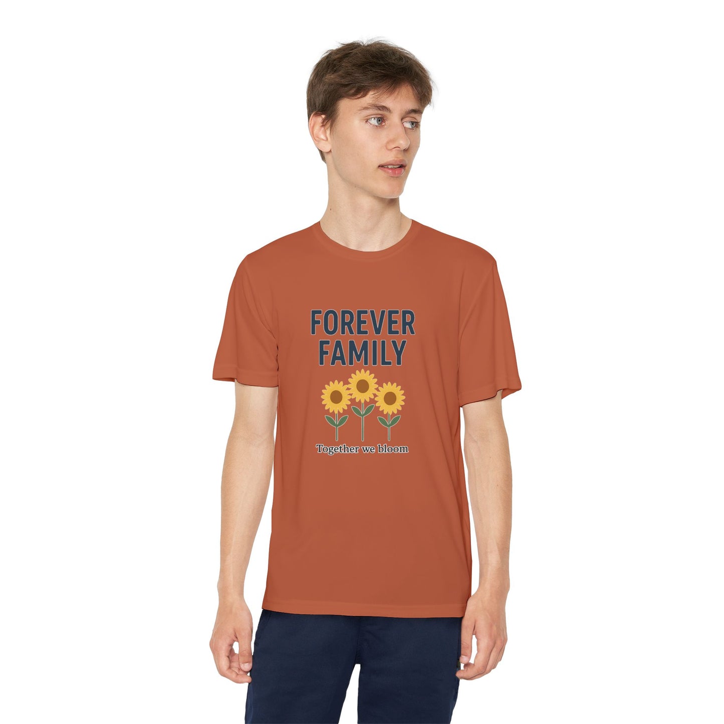 Forever Family Youth Tee — “Together We Bloom” Sunflower Kids T‑Shirt