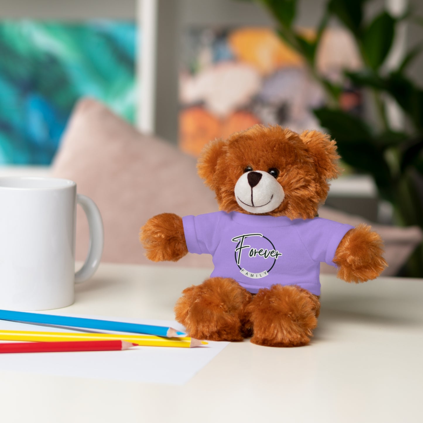 Forever Family Plush Bear with T‑Shirt