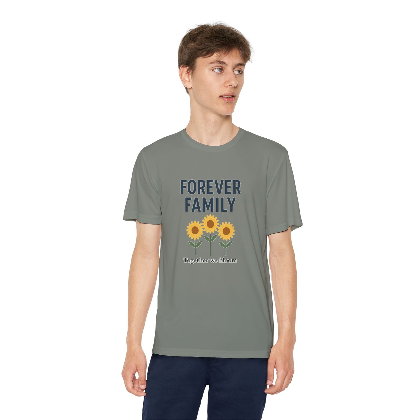 Forever Family Youth Tee — “Together We Bloom” Sunflower Kids T‑Shirt