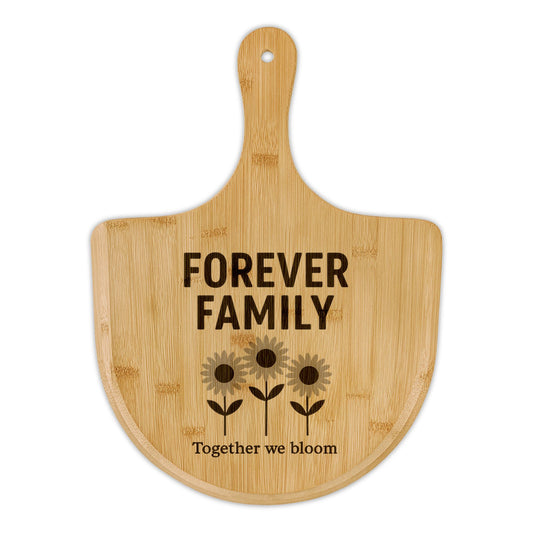 Engraved Bamboo Pizza Board - Forever Family