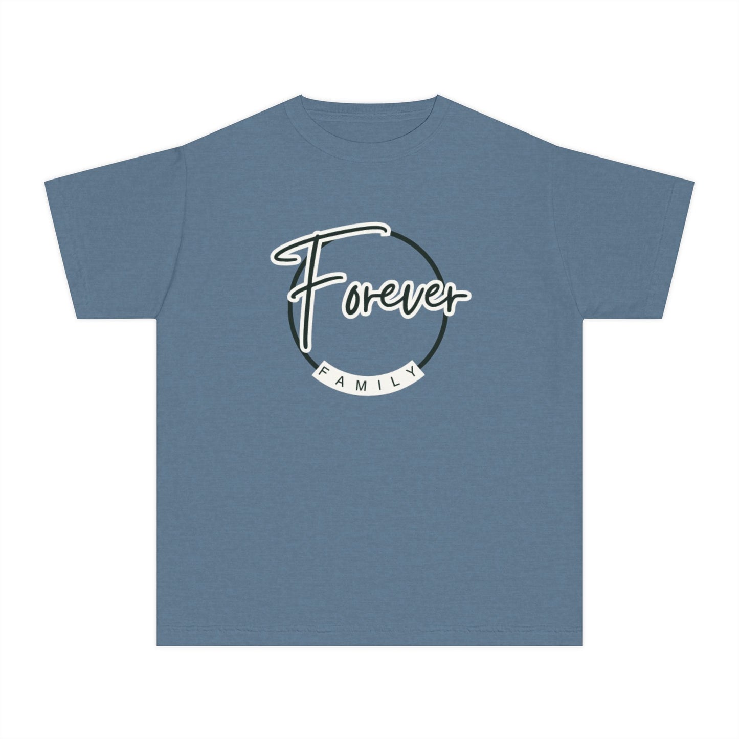 Forever Family Youth Tee — "Forever" Circle Graphic Kids T-Shirt