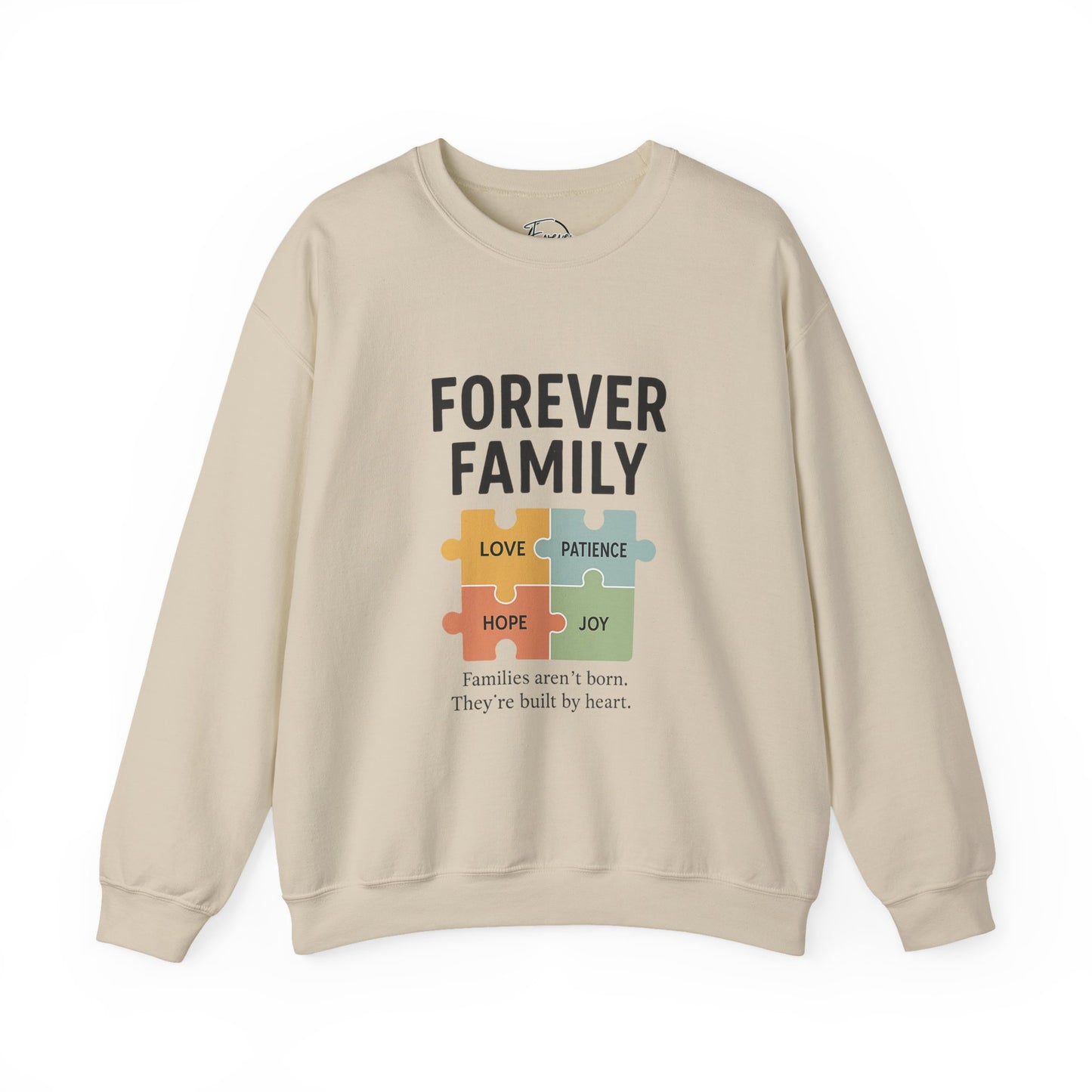 Family Love Crewneck Sweatshirt | Forever Family Puzzle Design
