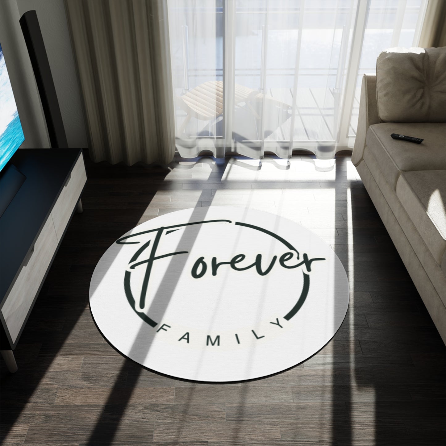 Forever Family Round Rug