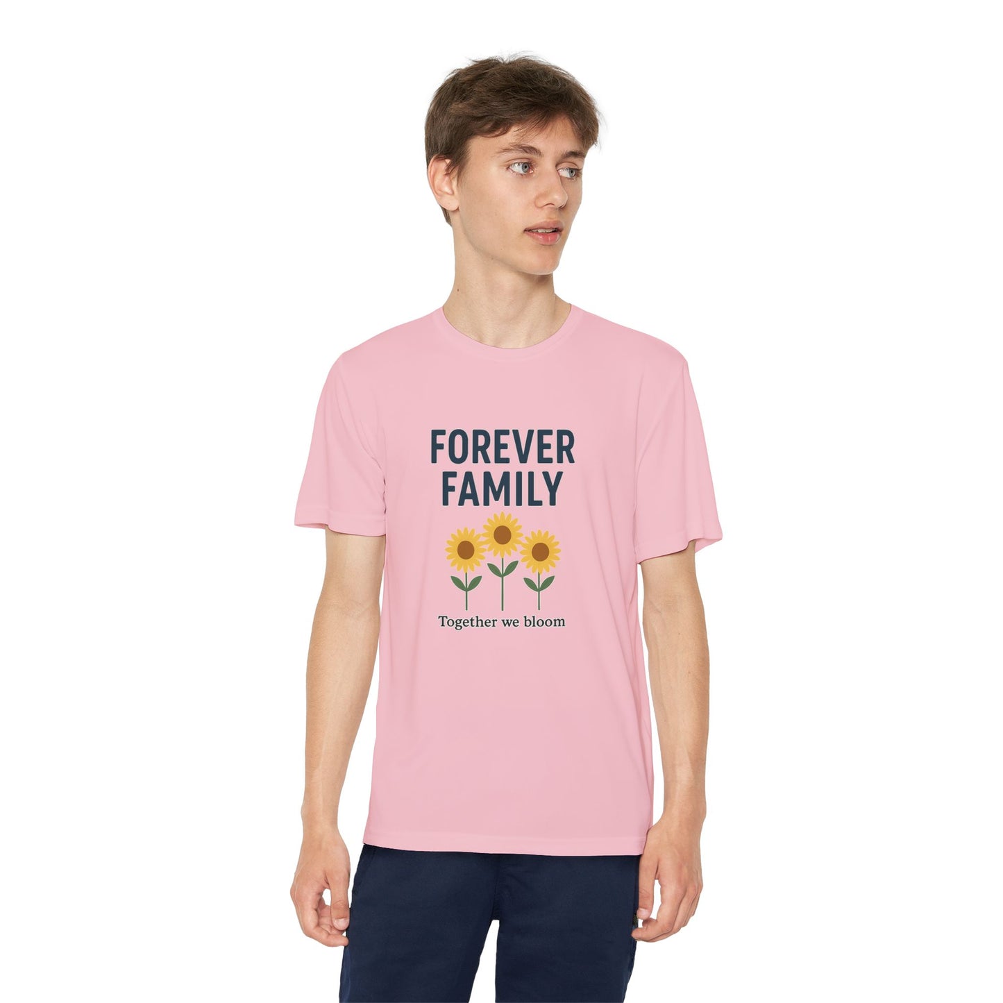 Forever Family Youth Tee — “Together We Bloom” Sunflower Kids T‑Shirt