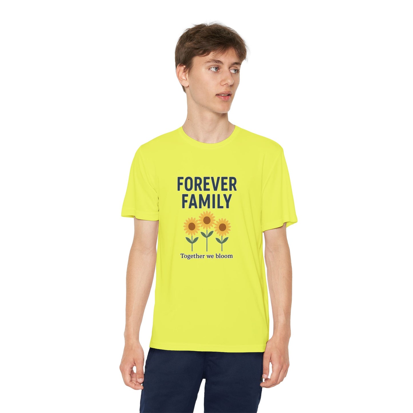 Forever Family Youth Tee — “Together We Bloom” Sunflower Kids T‑Shirt