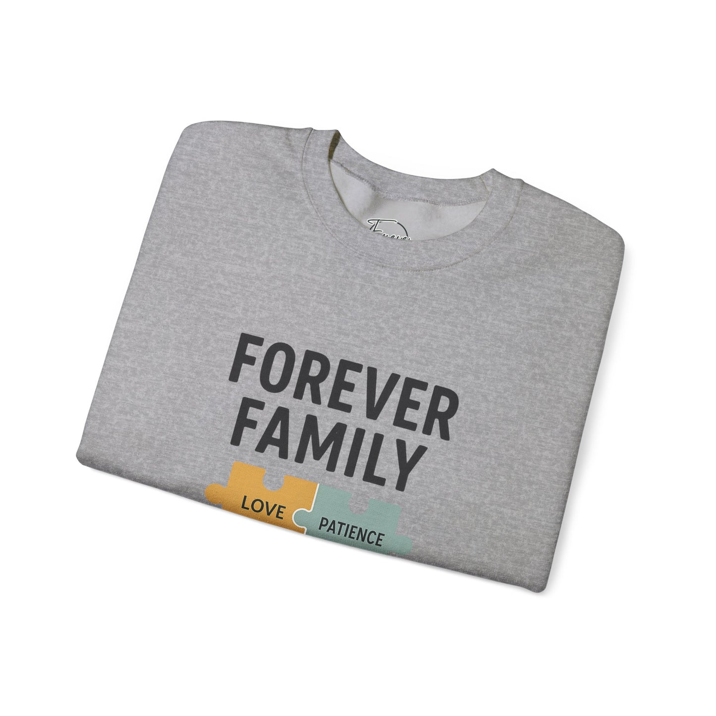 Family Love Crewneck Sweatshirt | Forever Family Puzzle Design