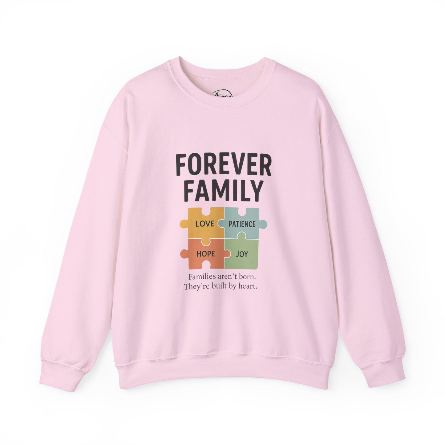 Family Love Crewneck Sweatshirt | Forever Family Puzzle Design