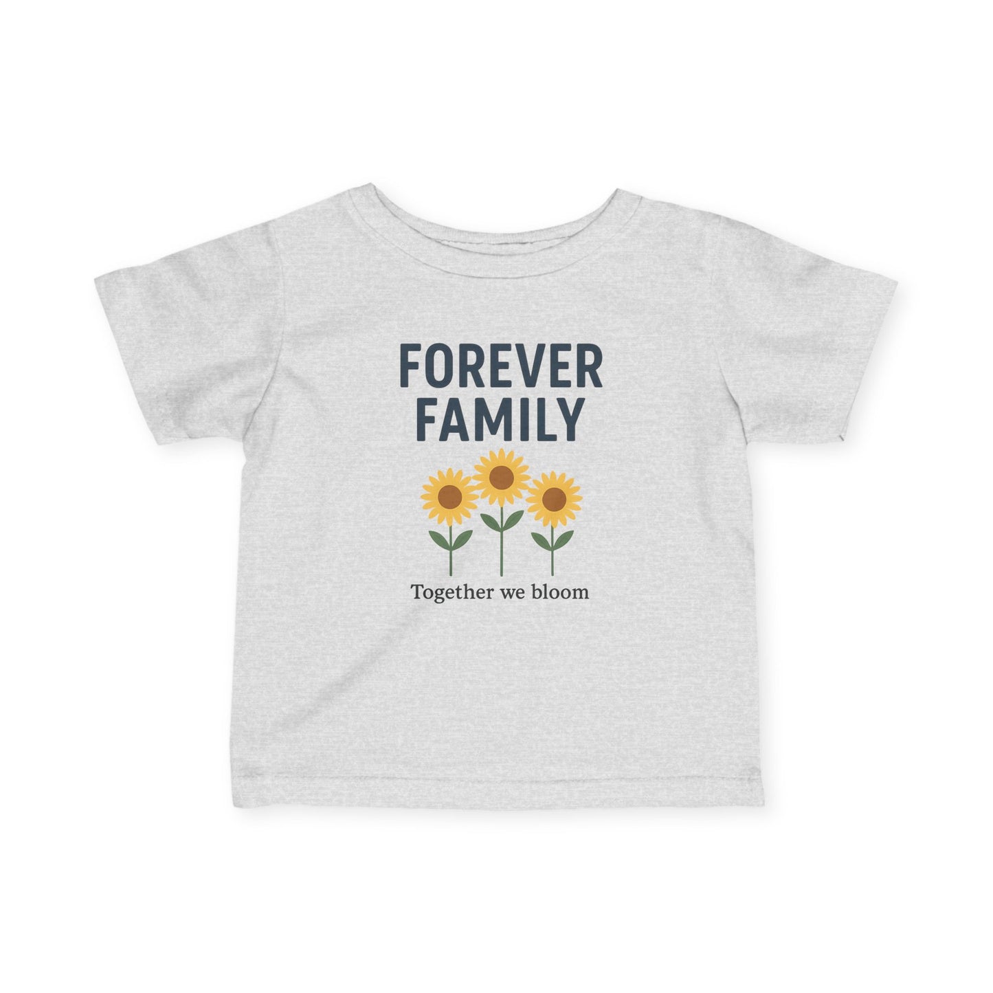 Infant Tee — "Forever Family" Sunflower Baby Shirt