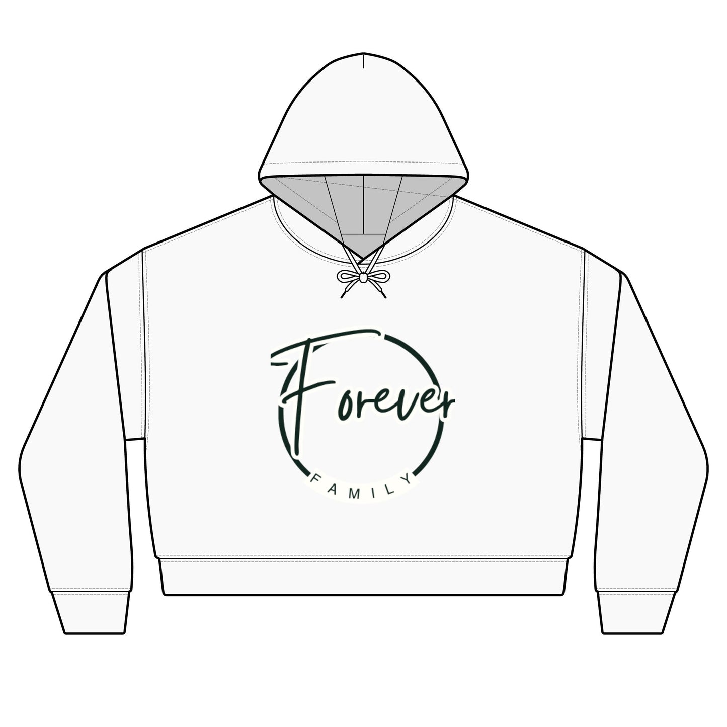Forever Family Women's Organic Hoodie — Cozy Cropped Pullover