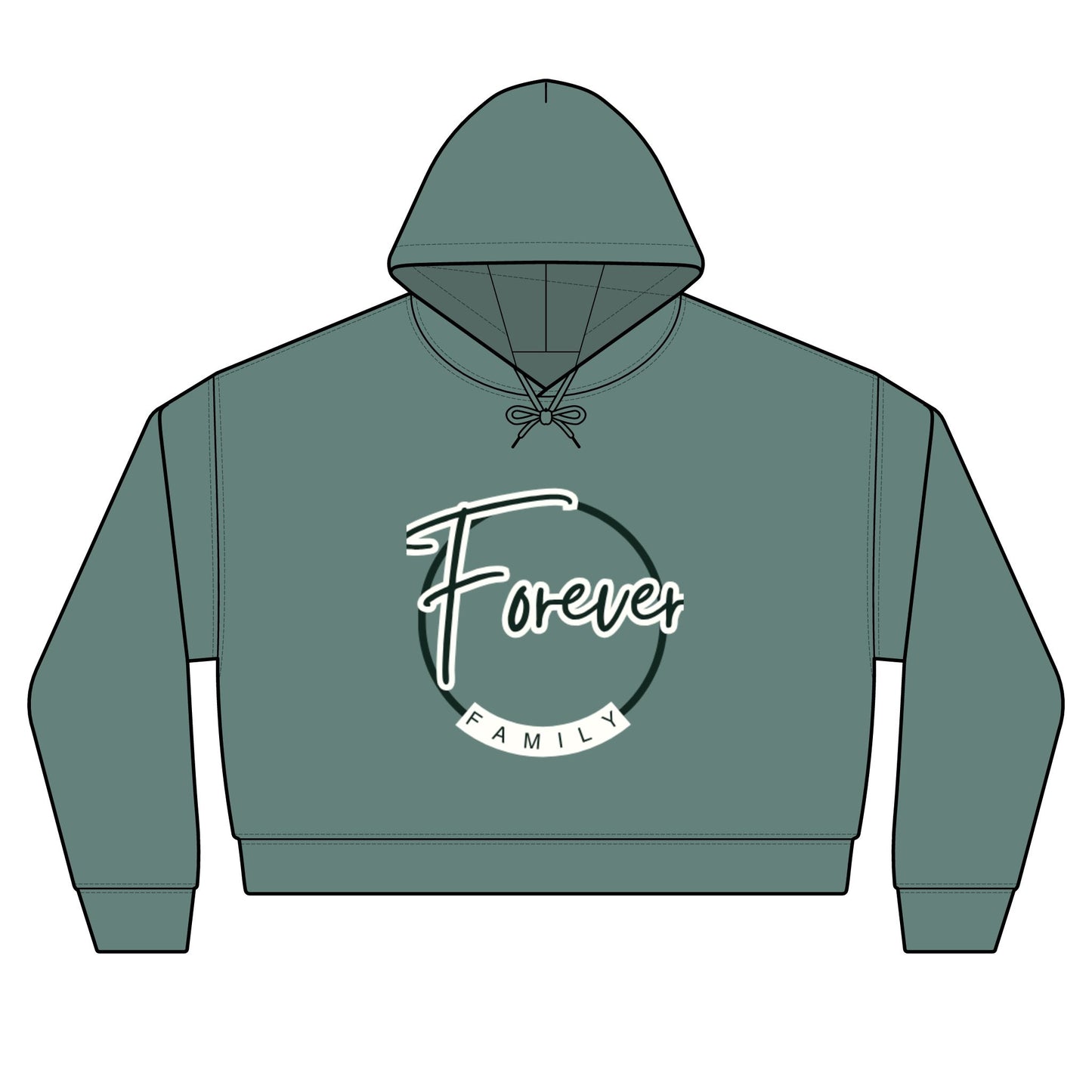 Forever Family Women's Organic Hoodie — Cozy Cropped Pullover