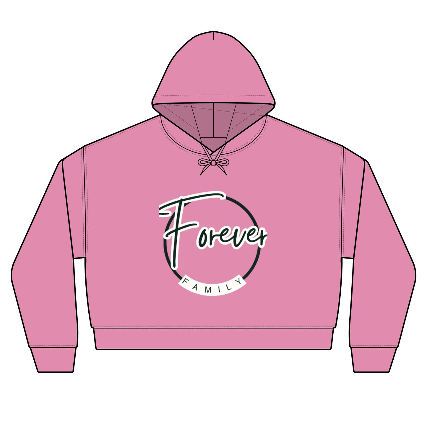 Forever Family Women's Organic Hoodie — Cozy Cropped Pullover