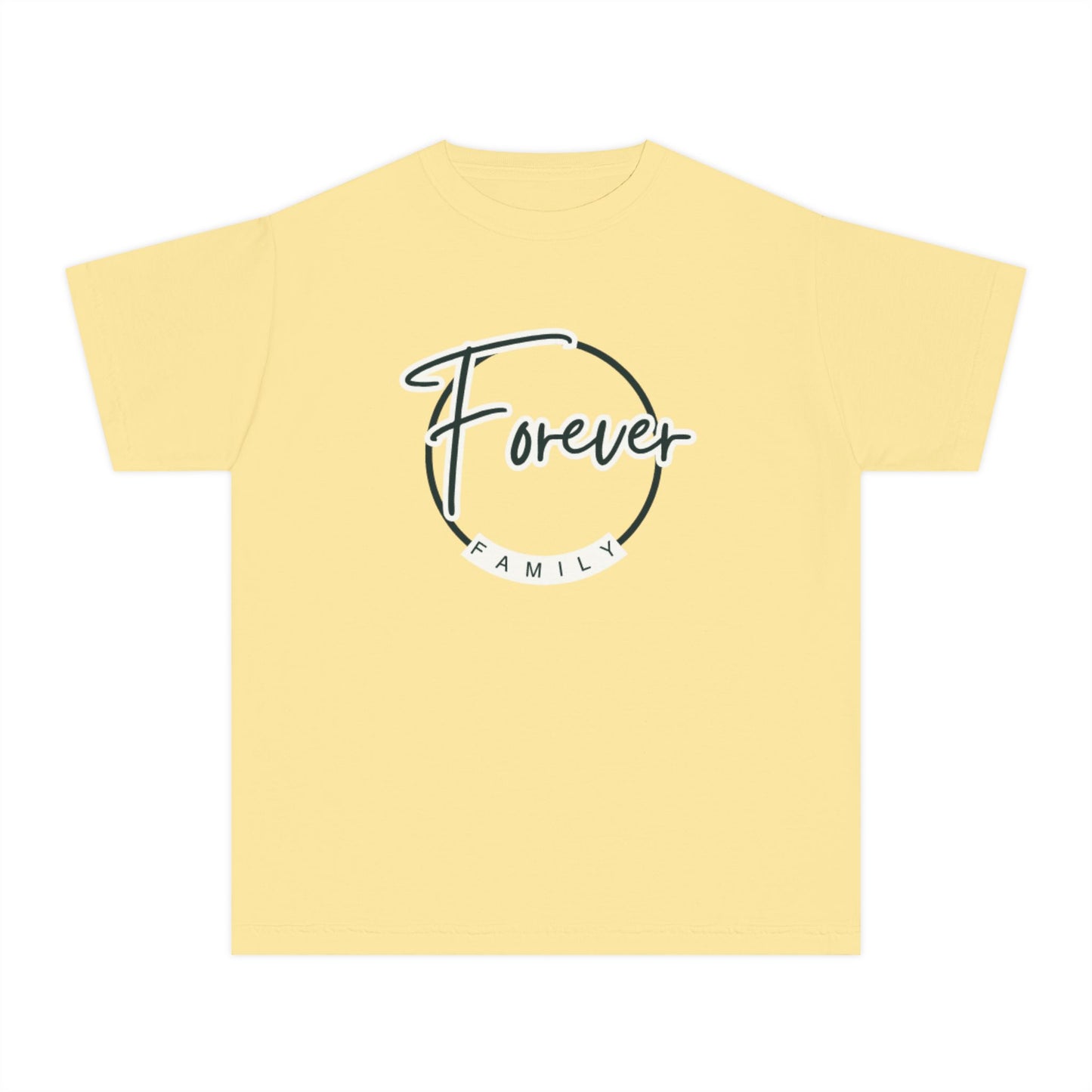 Forever Family Youth Tee — "Forever" Circle Graphic Kids T-Shirt