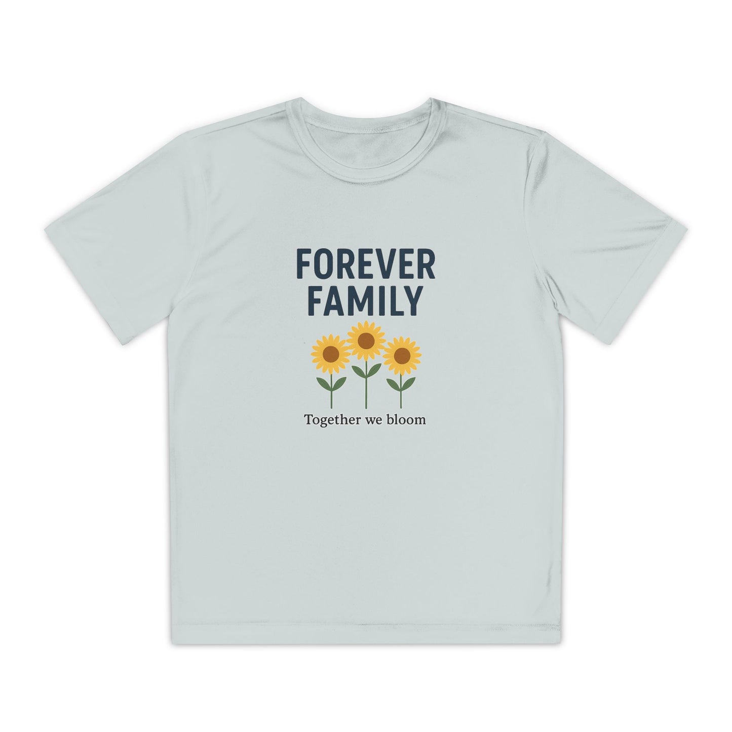 Forever Family Youth Tee — “Together We Bloom” Sunflower Kids T‑Shirt