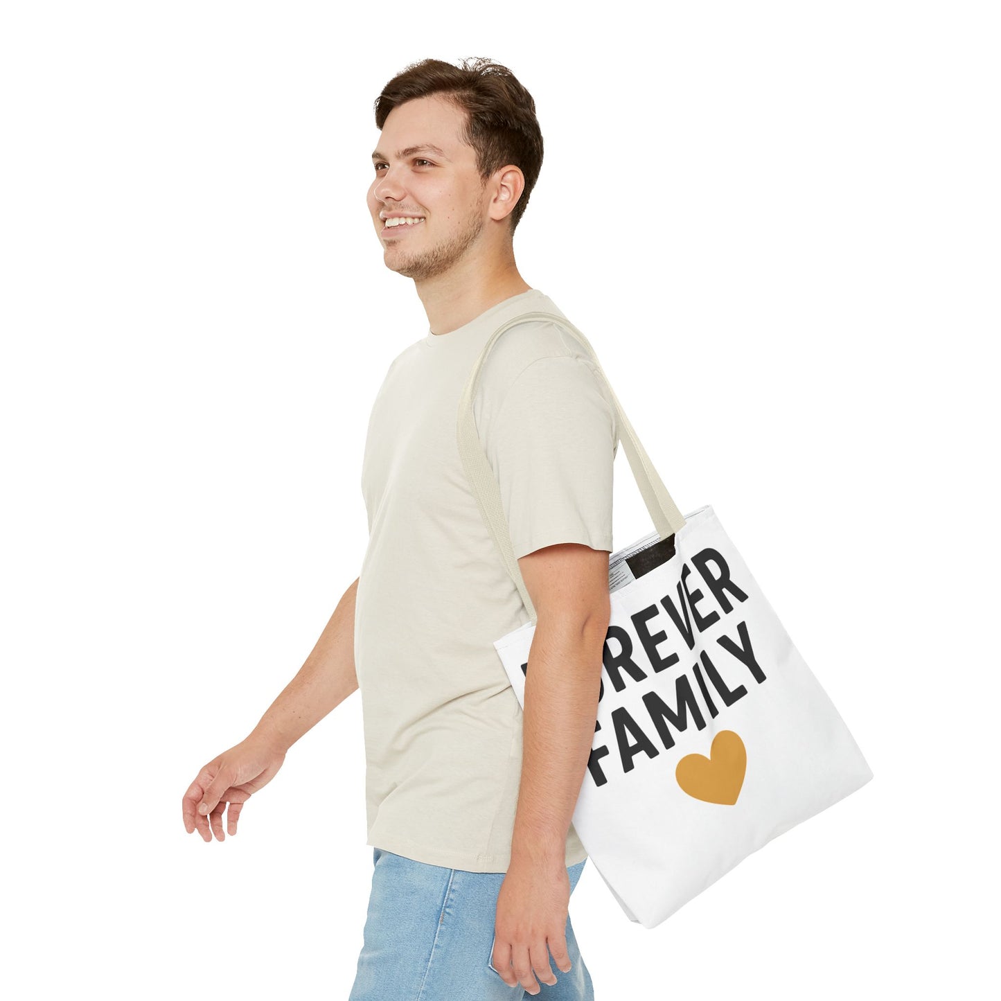 Forever Family Heart Tote Bag — Love Canvas Tote