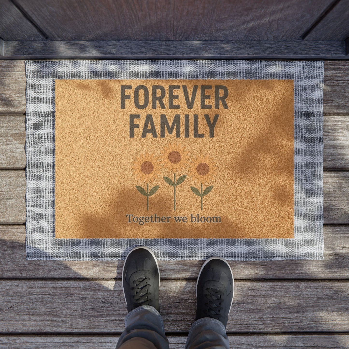 Forever Family Doormat – 'Together We Bloom'