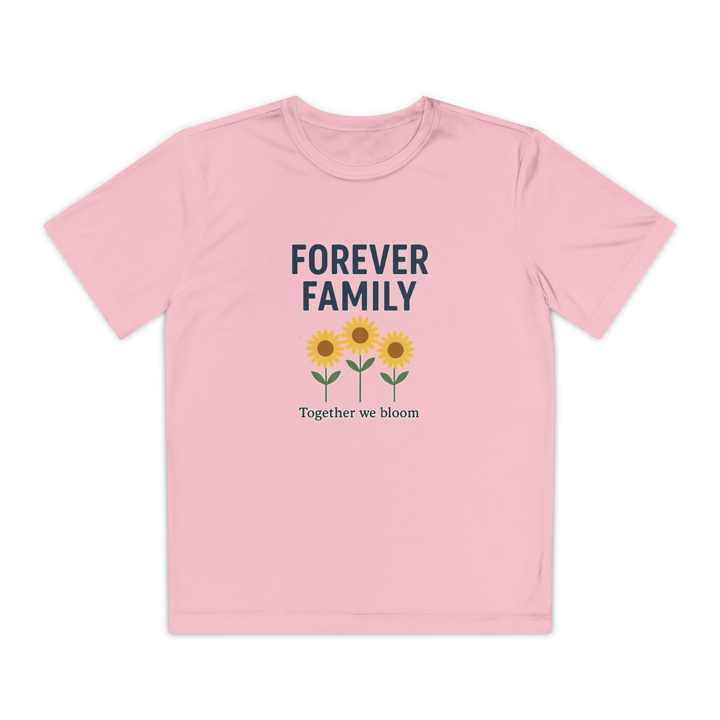 Forever Family Youth Tee — “Together We Bloom” Sunflower Kids T‑Shirt